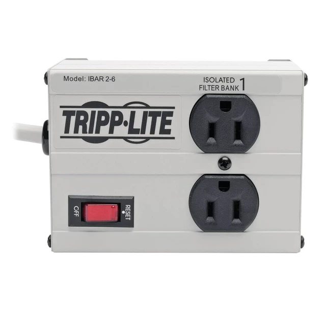 Alt view image 6 of 7 - Tripp Lite Isobar 2-Outlet Surge Protector, 1410 Joules