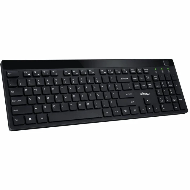 Alt view image 17 of 20 - Adesso WKB-1400FB Wireless Keyboard with Built-in Fingerprint Reader, 2.4GHz Full Size 104-Key Low Profile Keyboard, AES 256-Bit Encrypted, Windows Hello Compatible for Windows 10 11