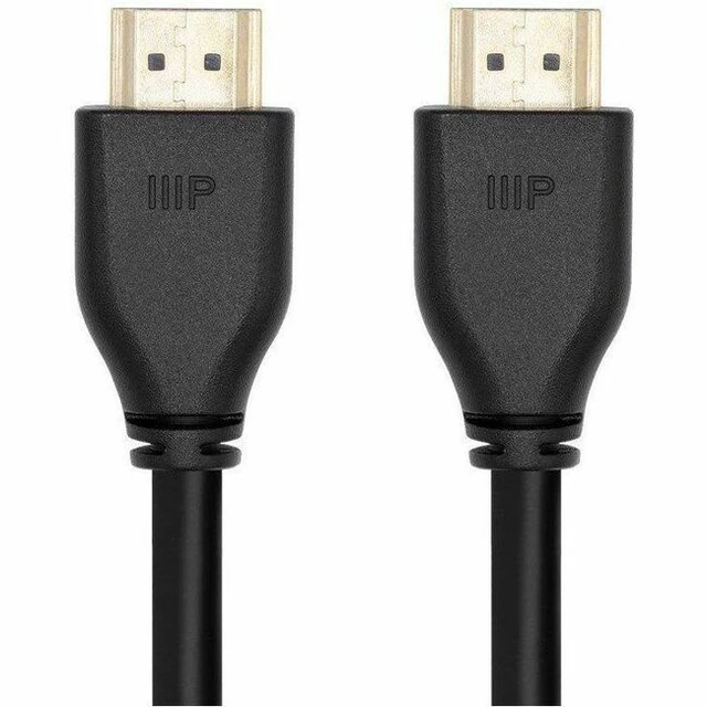 Alt view image 7 of 10 - Monoprice 8K HDMI 2.1 Cable - 10 Feet - Black | Ultra High Speed, 48Gbps, Compatible with Sony PS5 / Microsoft / Xbox Series X & Series S and More