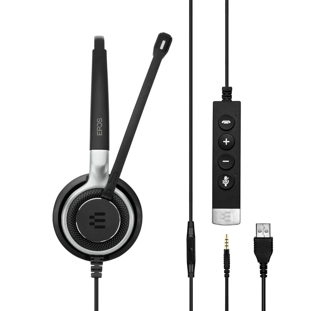 Alt view image 2 of 7 - EPOS IMPACT Century SC 660 Premium Dual-Sided Wired Headset