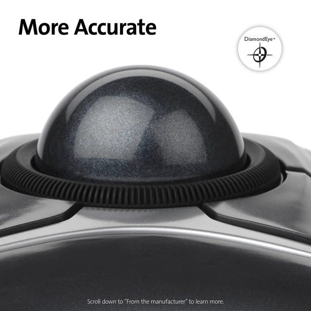 Alt view image 3 of 7 - Kensington Expert Mouse Trackball with USB/PS2 Adapter K64325WW