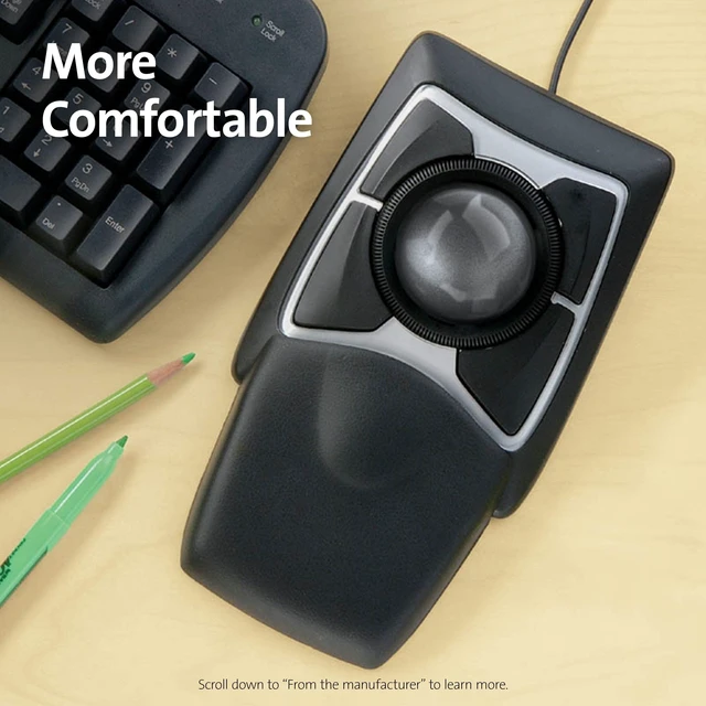 Alt view image 6 of 7 - Kensington Expert Mouse Trackball with USB/PS2 Adapter K64325WW
