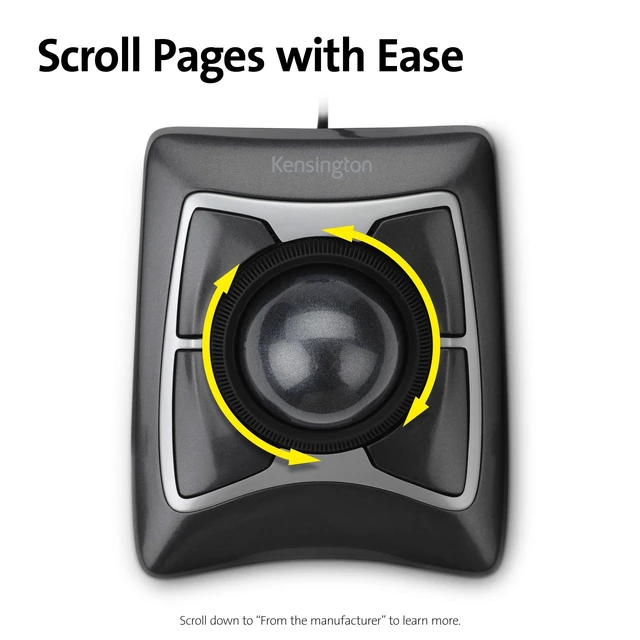 Alt view image 7 of 7 - Kensington Expert Mouse Trackball with USB/PS2 Adapter K64325WW