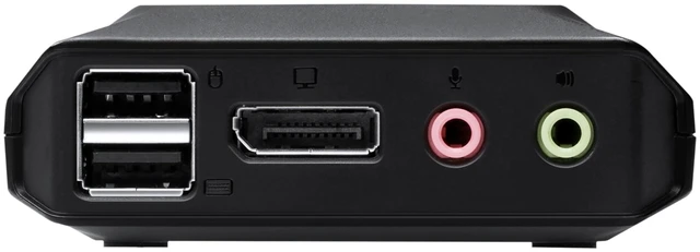 Alt view image 9 of 15 - ATEN 2-Port USB-C DisplayPort Hybrid Cable KVM Switch CS52DP