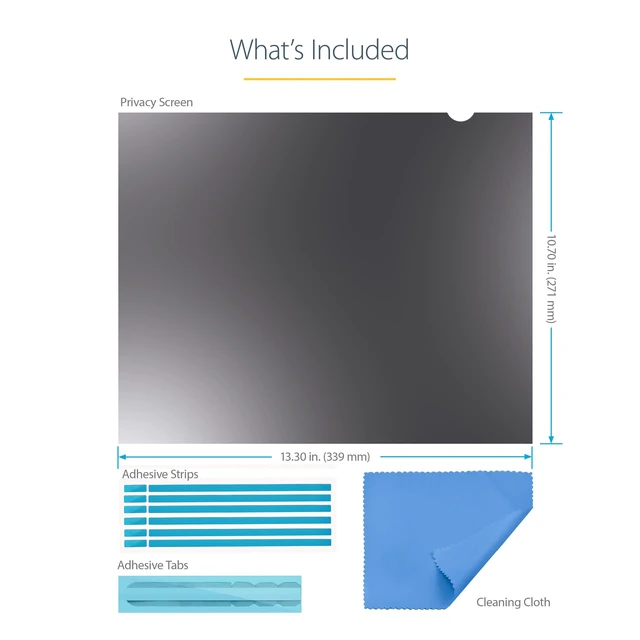 Alt view image 8 of 8 - StarTech.com 17-inch 5:4 Computer Monitor Privacy Filter, Anti-Glare Privacy Screen w/51% Blue Light Reduction, +/- 30 deg. View Angle