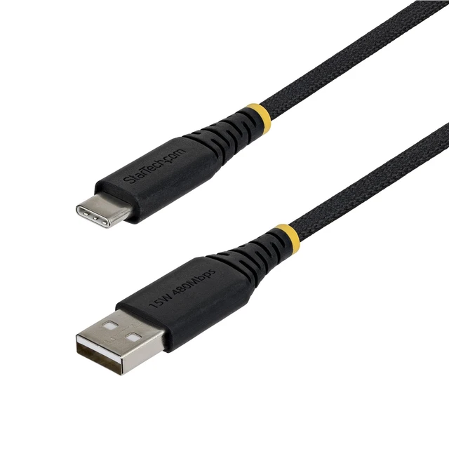 Alt view image 6 of 6 - USB-A TO USB-C CHARGING CABLE SUPPORTS 15W/3A FAST CHARGING AND USB 2.0 (480MBPS