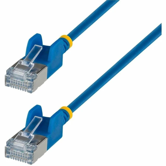 Alt view image 7 of 7 - StarTech 4ft Blue Ultra Slim CAT6a Ethernet Cable Snagless FTP Bare Copper Wire 34AWG Slim RJ45 Patch Cord