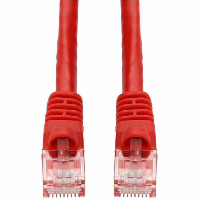 Alt view image 2 of 2 - AddOn 10ft Red CAT6A PVC Ethernet Cable Snagless Bubble Boot RJ-45 M/M CAT 6A