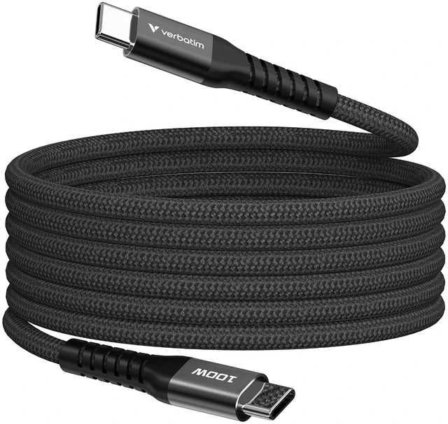 Alt view image 2 of 2 - Verbatim Sync & Charge 100W Magnetic Cable Black