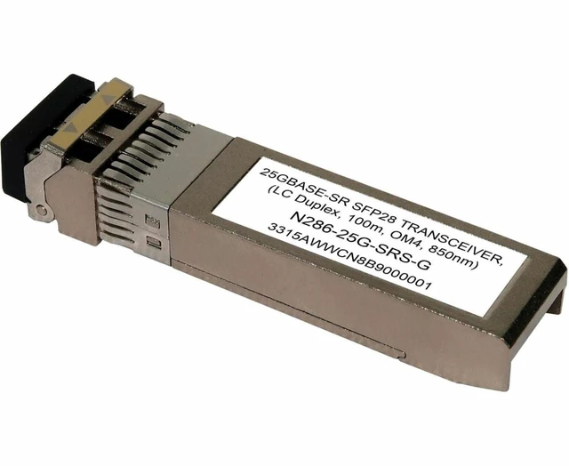 Alt view image 12 of 12 - Tripp Lite by Eaton SFP28 Transceiver - 25GBase-SR, LC Duplex MMF, 25 Gbps, 850 nm, 100 m (328 ft.) - For Optical Network, Data Networking, Server, Switching Network - N286-25G-SRS-G
