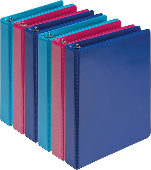 Alt view image 7 of 7 - Samsill Ring Binder MP28609 Economy 1" 6 Pack Assorted Colors