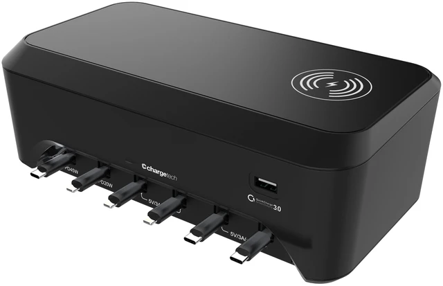 Alt view image 5 of 5 - Chargetech CT-300016 Desktop Charging Station Power Station Pro