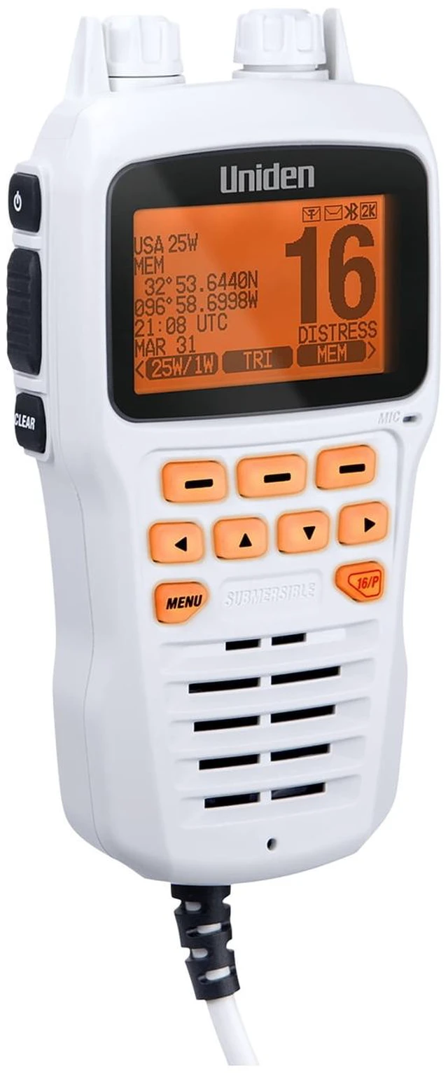 Alt view image 11 of 11 - Uniden Remote Mic f/UM725 VHF Radios - White