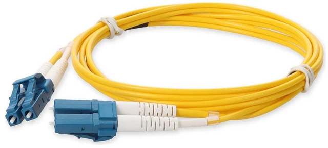 Alt view image 2 of 2 - AddOn 1m LC to LC Yellow OS2 Duplex OFNP Plenum-Rated SMF Single Mode Fiber Patch Cable 9/125