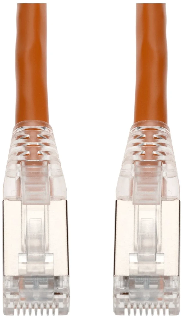 Alt view image 2 of 2 - AddOn 25ft Orange CAT6 Shielded PVC Ethernet Cable Snagless Easy Clear Boot TAA RJ-45 M/M CAT 6