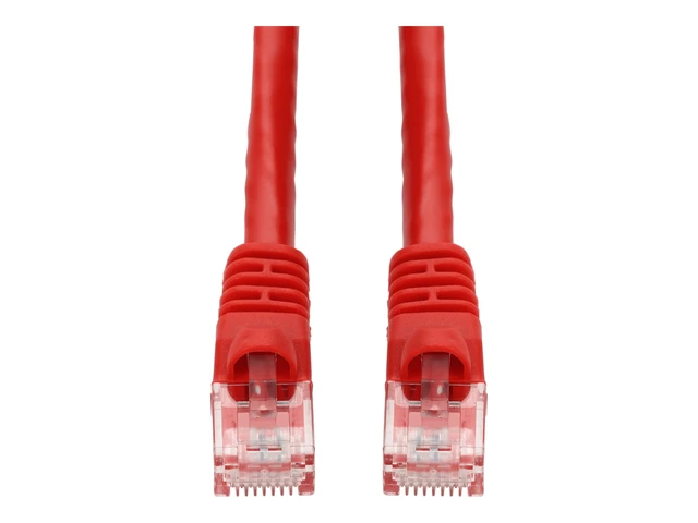 Alt view image 2 of 2 - AddOn 1ft Red CAT6A PVC Ethernet Cable Snagless Bubble Boot RJ-45 M/M CAT 6A