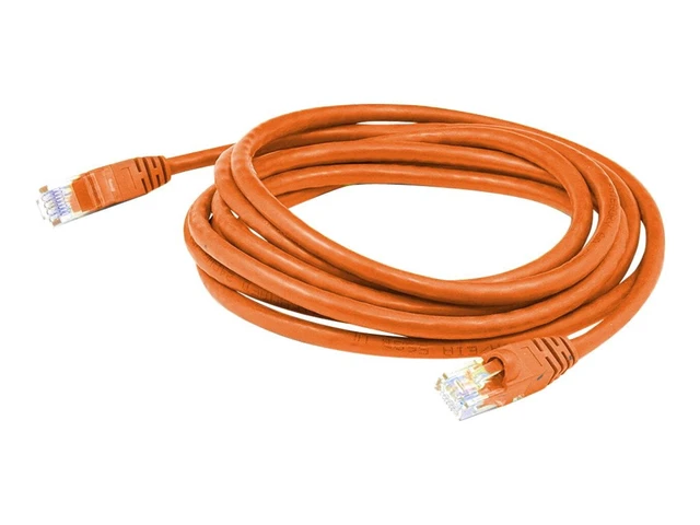 Alt view image 2 of 2 - AddOn 10ft Orange CAT6 Shielded Plenum-Rated Ethernet Cable Snagless Easy Clear Boot RJ-45 M/M CAT 6