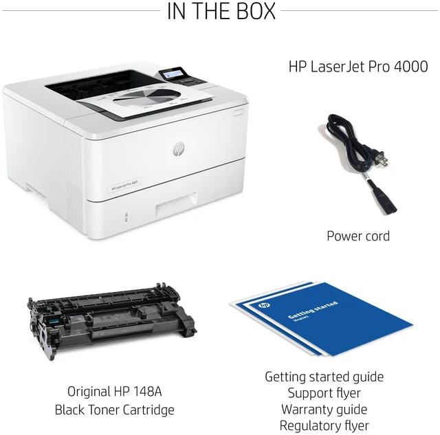Alt view image 3 of 7 - HP LaserJet Pro 4001dn Desktop Wired Laser Printer Monochrome