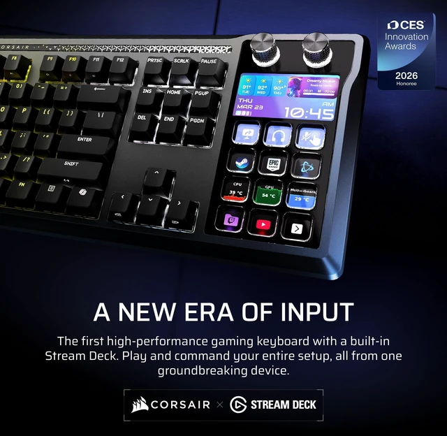 Alt view image 2 of 5 - CORSAIR GALLEON 100 SD STREAM DECK-INTEGRATED MECHANICAL KEYBOARD, TOTAL COMMAND