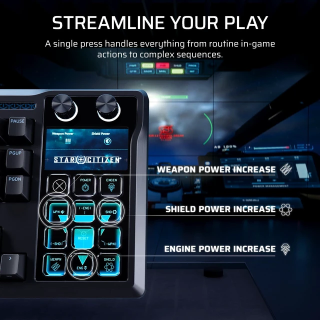 Alt view image 3 of 5 - CORSAIR GALLEON 100 SD STREAM DECK-INTEGRATED MECHANICAL KEYBOARD, TOTAL COMMAND