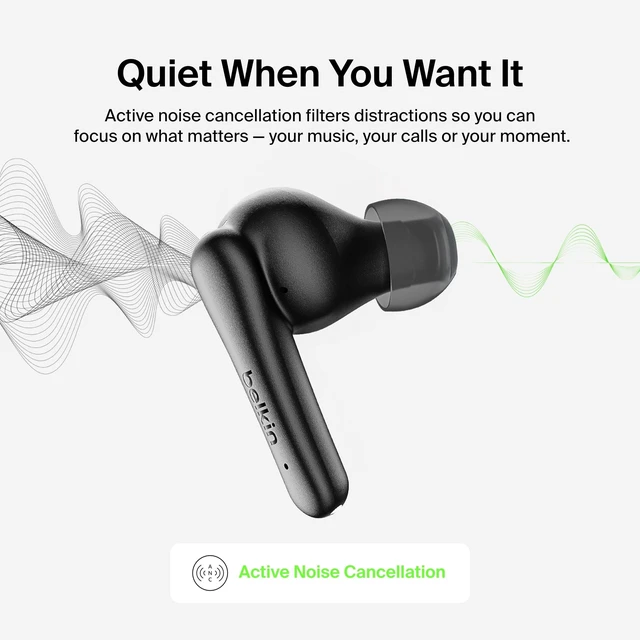 Alt view image 3 of 6 - Belkin SOUNDFORM FF ANC TEMP