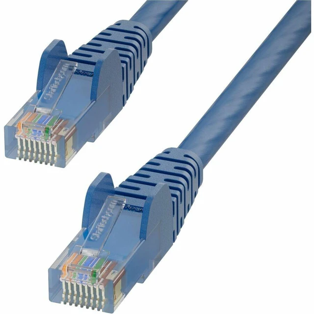 Main image of StarTech 100ft Blue Cat6 Ethernet Cable Snagless RJ45 UTP 24AWG Bare Copper Wire Network Patch Cord CAT6UTP100FTBL