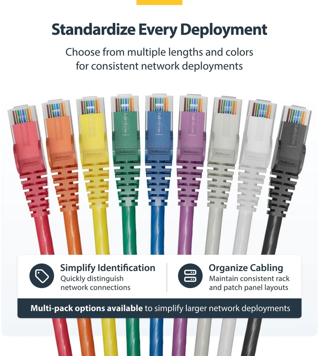 Alt view image 5 of 5 - StarTech 100ft Blue Cat6 Ethernet Cable Snagless RJ45 UTP 24AWG Bare Copper Wire Network Patch Cord CAT6UTP100FTBL