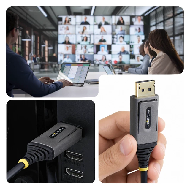 Alt view image 2 of 5 - 30M HYBRID AOC DISPLAYPORT 1.4 CABLE SUPPORTS 8K 60HZ; CMP-RATED FOR PLENUM SPAC