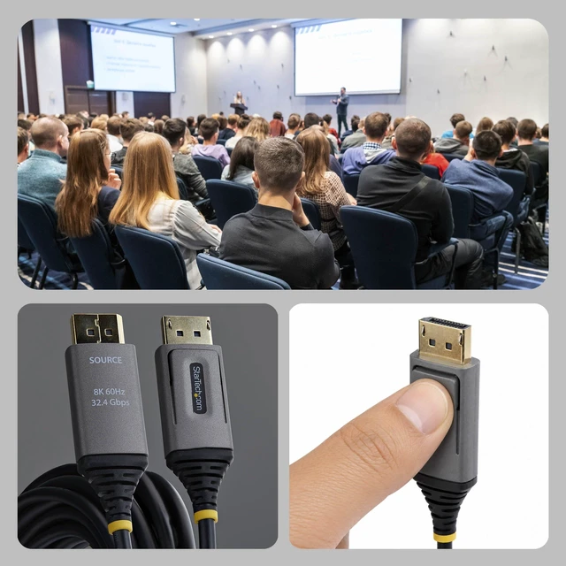 Alt view image 3 of 7 - 50M HYBRID AOC DISPLAYPORT 1.4 CABLE SUPPORTS 8K 60HZ; CMP-RATED FOR PLENUM SPAC