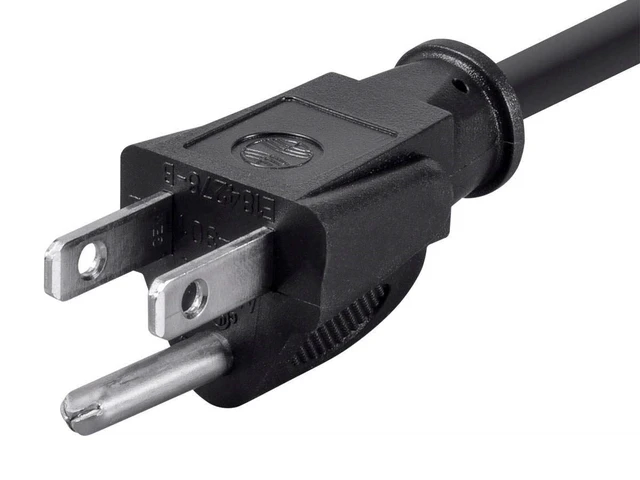 Alt view image 9 of 11 - Monoprice 3-Prong Power Cord - 1 Feet - Black (6 Pack) NEMA 5-15P to IEC 60320 C13, 18AWG, 10A, 125V, Works With Most Pcs, Monitors, Scanners, & Printers