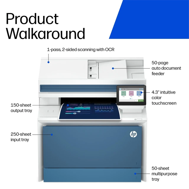 Alt view image 3 of 7 - HP Color LaserJet Pro MFP 4801fw AIO Multifunction Wireless Printer 67Q06A#BGJ
