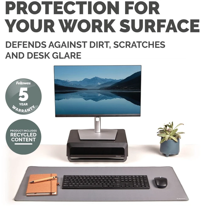 Alt view image 10 of 11 - Breyta Desk Mat - Gray - Comfort, Protection, and Performance