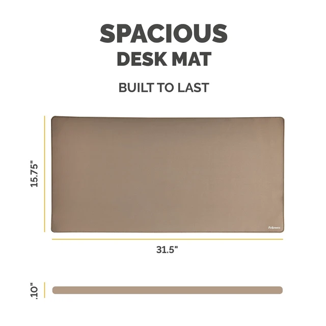 Alt view image 7 of 10 - Breyta Desk Mat - Sand - Comfort, Protection, and Performance