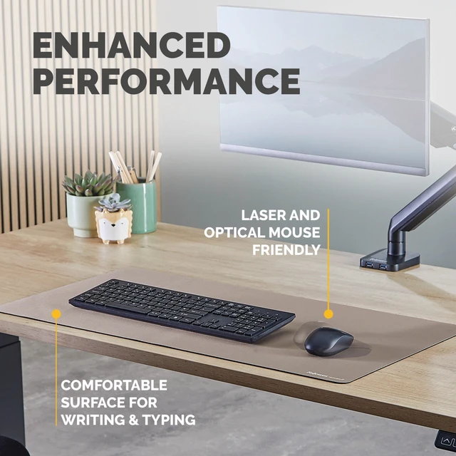 Alt view image 10 of 10 - Breyta Desk Mat - Sand - Comfort, Protection, and Performance