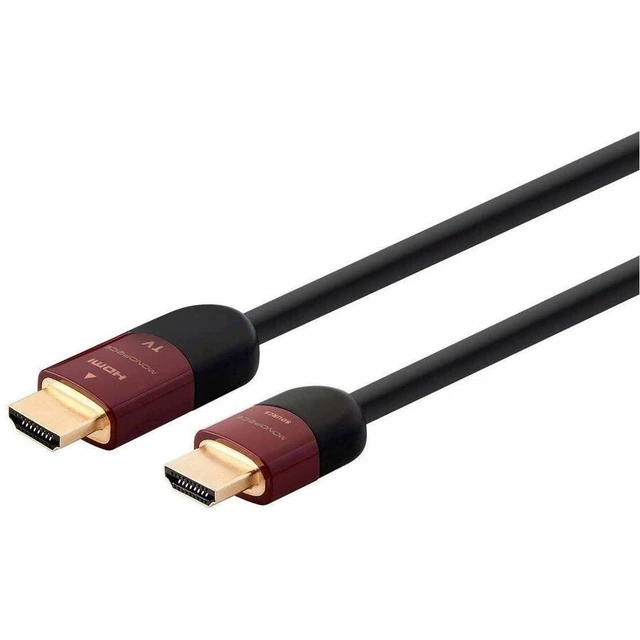 Alt view image 7 of 17 - Monoprice HDMI Cable - 35 Feet - Black | High Speed, Active Chipset, 4K@60Hz, HDR, 18Gbps, 26AWG, YUV, 4:4:4, CL2 - Cabernet Ultra Series