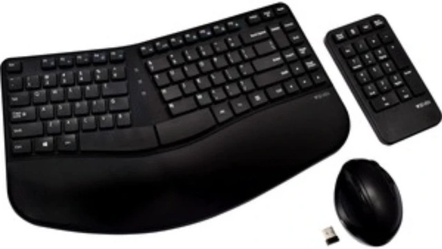 Alt view image 3 of 6 - ERGONOMIC KEYBOARD MOUSE COMBO
