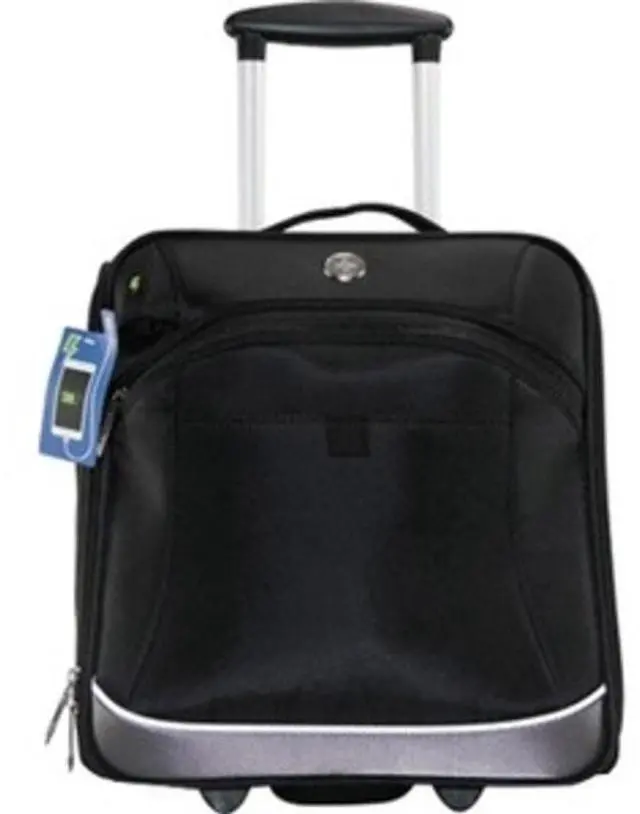 Main image of Swissdigital BASEL Black Underseat Luggage - USB Charging Port - TSA-Friendly with Pouch Design - Padded Pocket for 13" Laptop SD-4000
