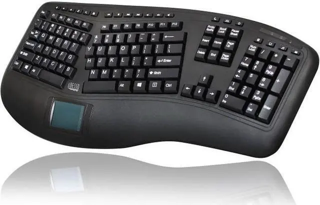 Alt view image 10 of 20 - ADESSO WKB-4500UB WRLS ERGO TOUCHPAD KEYBOARD