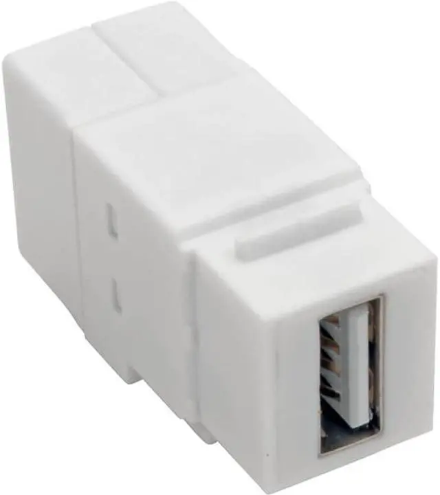 Alt view image 7 of 16 - Tripp Lite USB 2.0 All-in-One Keystone/Panel Mount Coupler (F/F), White (U060-000-KP-WH)