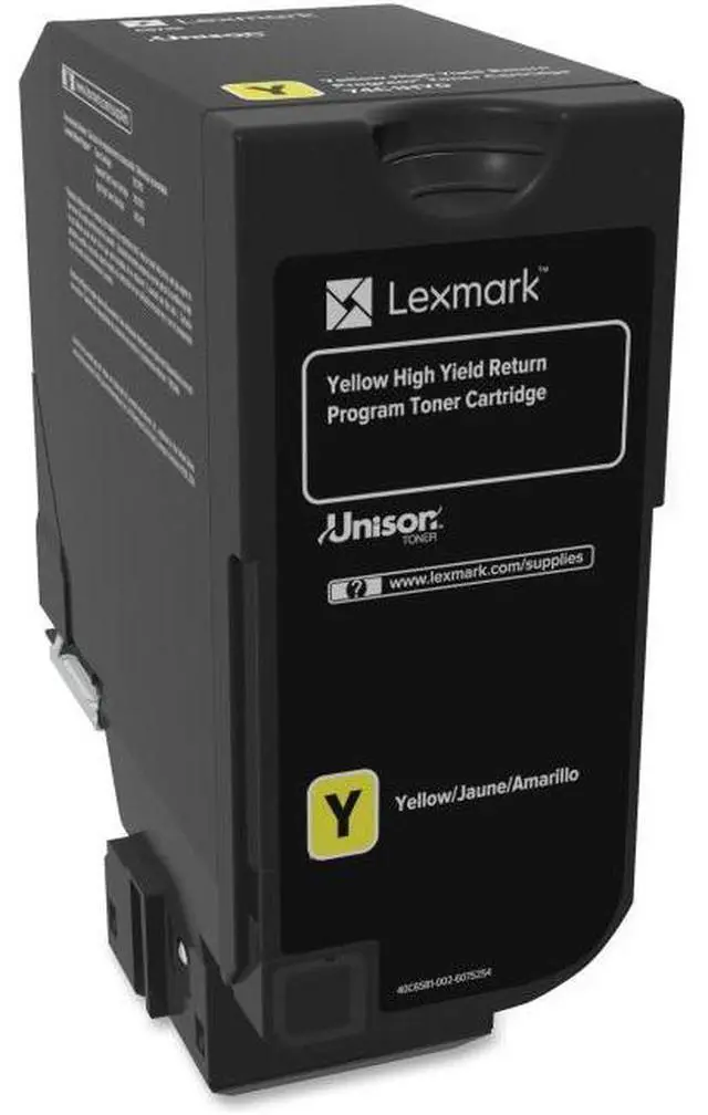 Main image of Lexmark - 74C1HY0 - Lexmark Unison Original Toner Cartridge - Laser - High Yield - 12000 Pages - Yellow - 1 Each