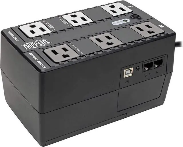 Alt view image 4 of 15 - Tripp Lite UPS 350VA 180W Eco Green Battery Back Up Compact 120V USB RJ11  350 VA180 W  120 V AC 120 V AC  Desktop  3 x NEMA 515R 3 x NEMA 515R