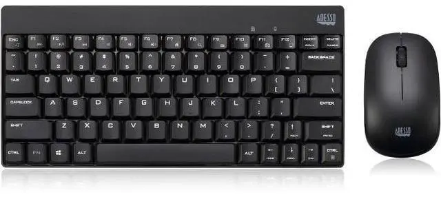 Alt view image 9 of 11 - ADESSO WKB-1100CB 2.4GHZ WIRELESS MINI KEYBOARD & MOUSE COMBO