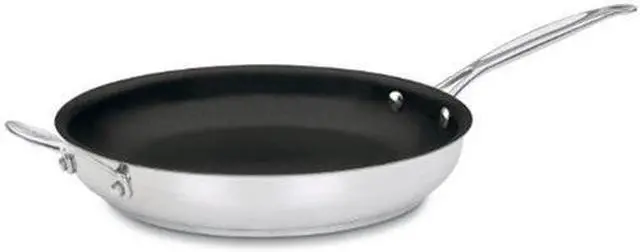 Alt view image 3 of 4 - Cuisinart 722-30HNS Chef's Classic 12" Skillet with Helper Handle, Non-Stick Stainless