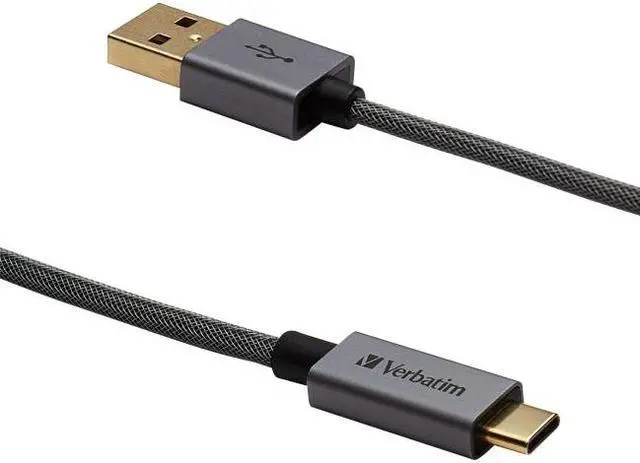 Alt view image 5 of 7 - Usb-C™ To Usb-A Cable - 47 In. Braided Black