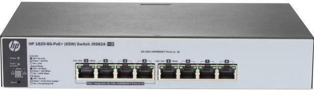 Alt view image 9 of 11 - HPE OfficeConnect 1820 8G PoE+ (65W) Switch (J9982A)