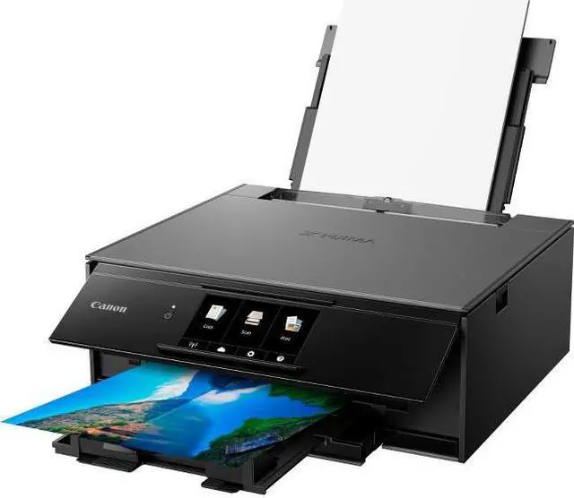 Main image of Canon PIXMA TS9120 Red Approx. 15.0 ipm Black Print Speed 4800 x 1200 dpi Color Print Quality Bluetooth / Ethernet (RJ-45) / USB / Wi-Fi InkJet MFC / All-In-One Color Inkjet Printer