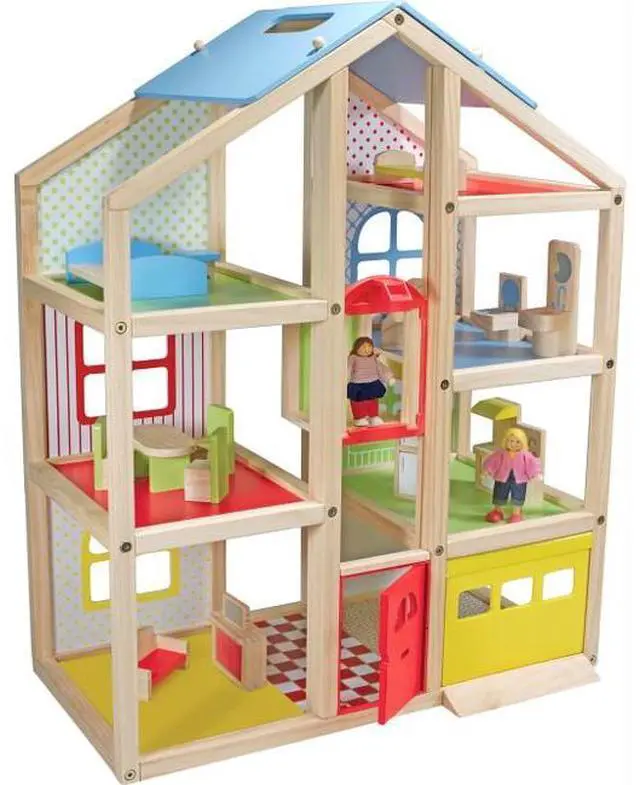 Main image of Melissa & Doug Hi-Rise Wooden Dollhouse