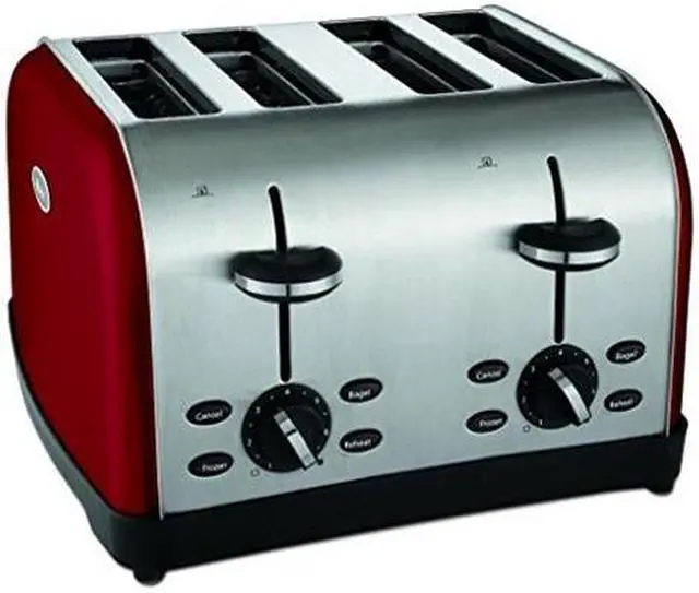 Alt view image 5 of 5 - Oster 4-Slice Toaster, Red Metallic TSSTTRWF4R