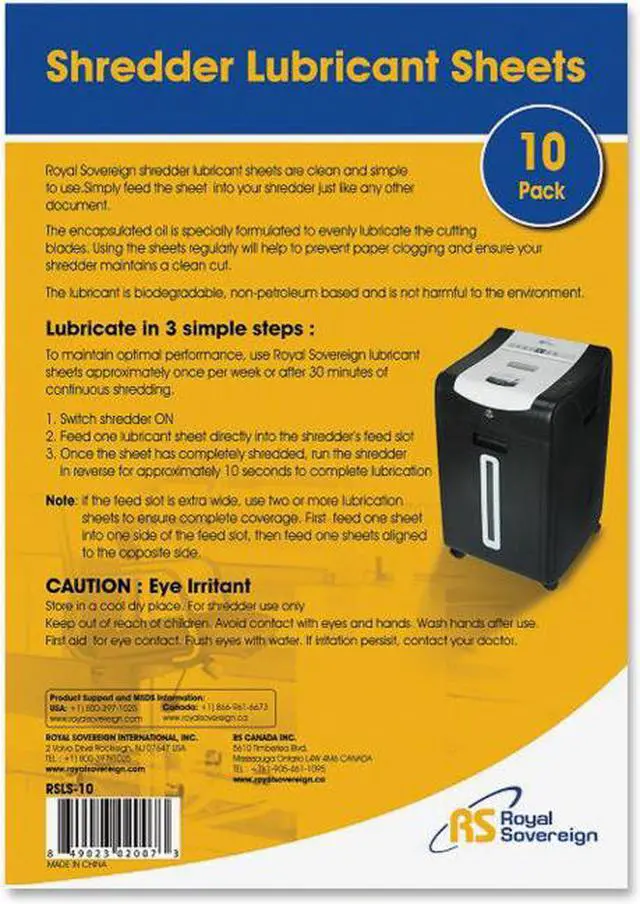 Alt view image 10 of 11 - Royal Sovereign RS-SLS Shredder Lubricant Sheets - 10 Pack