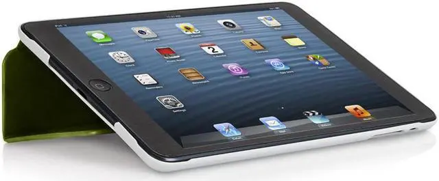Alt view image 11 of 20 - XtremeMac Microfolio Leather Lime Case for iPad Mini